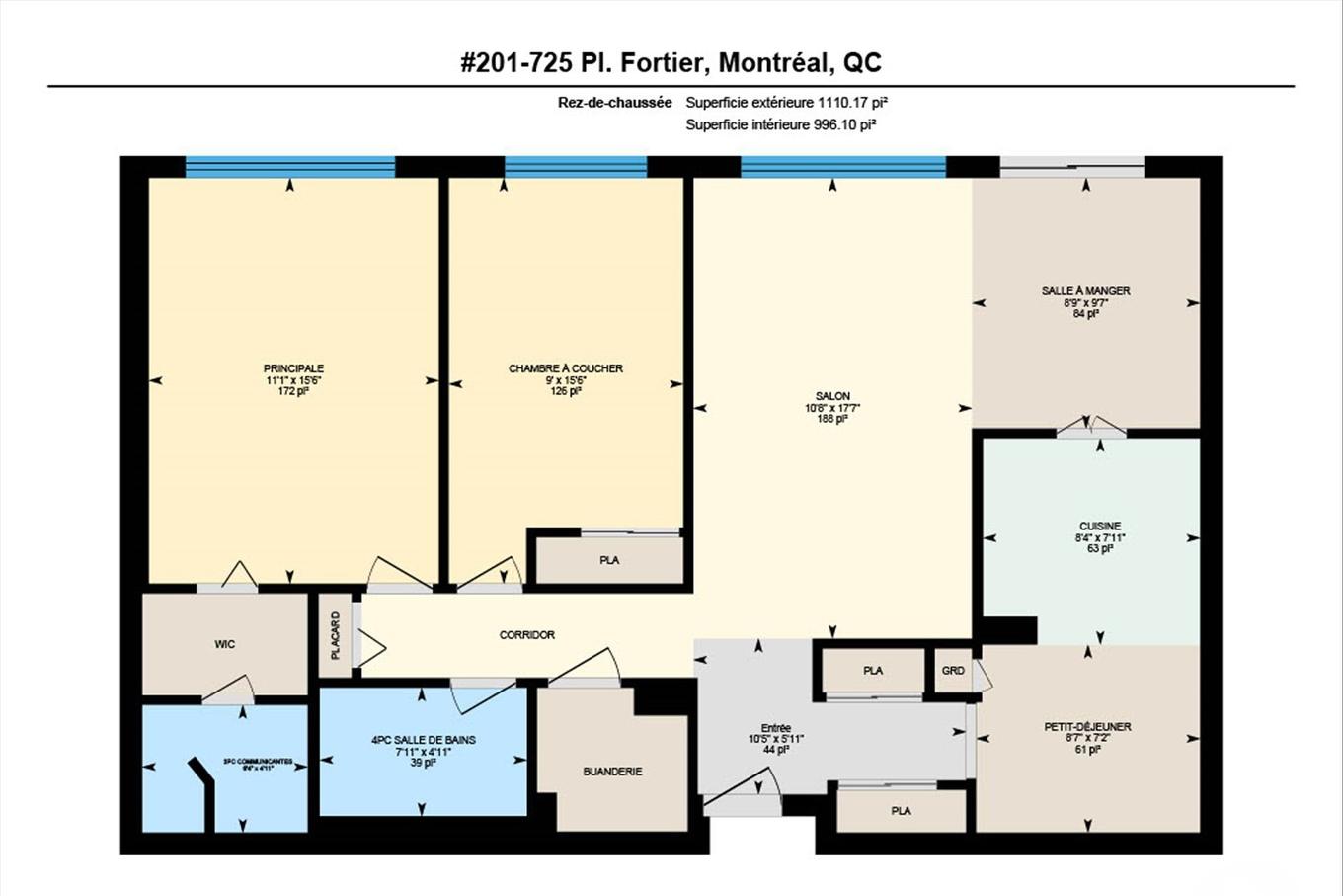 Plan (croquis) - 201-725 Place Fortier, Montréal (Saint-Laurent), QC - Other