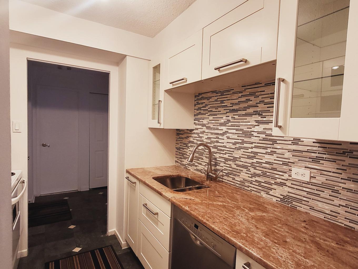 Kitchen - 1006-3470 Rue Simpson, Montréal (Ville-Marie), QC - Indoor Photo Showing Kitchen With Double Sink