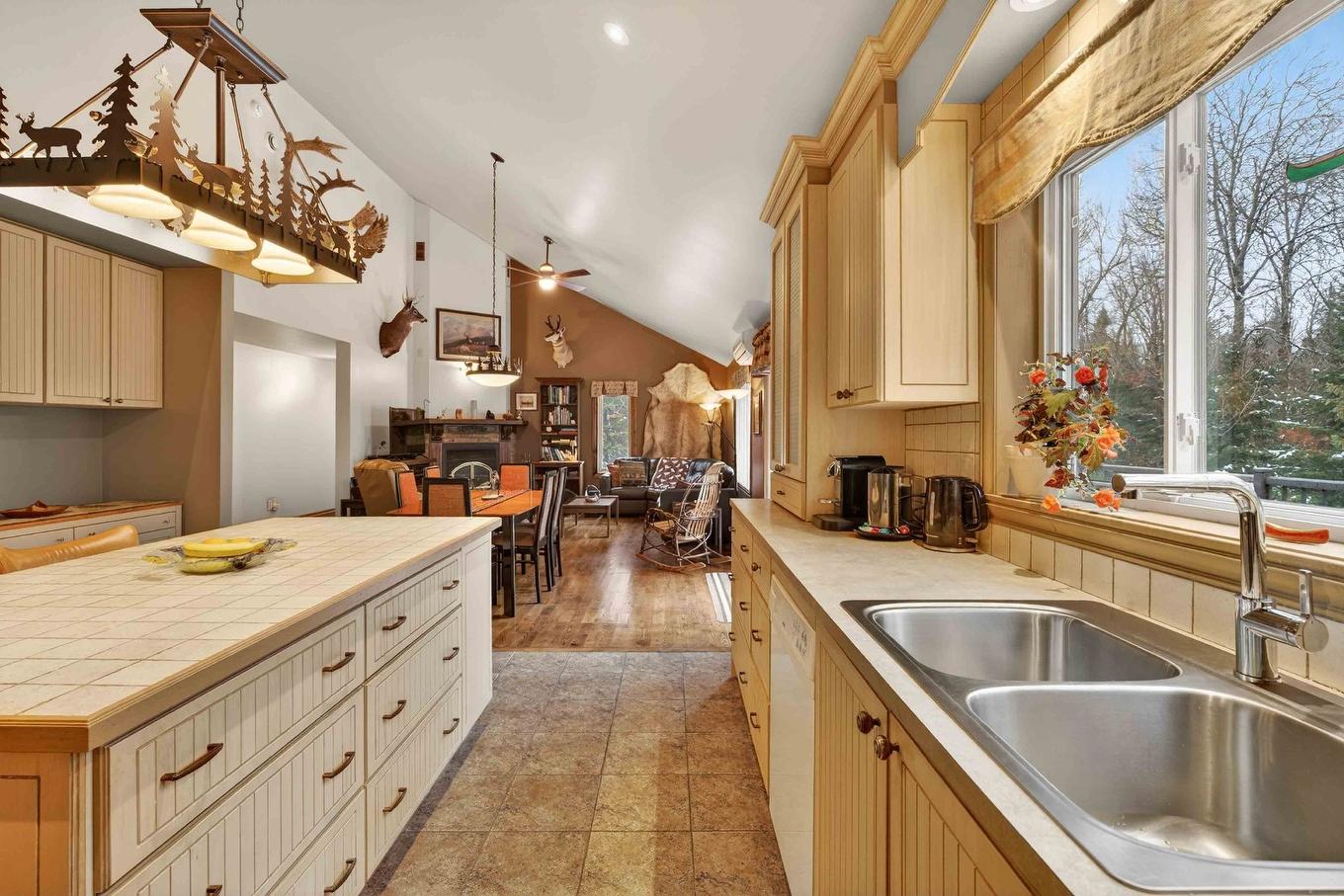 Cuisine - 1816 Ch. Du Lac-Boileau O., Rivière-Rouge, QC - Indoor Photo Showing Kitchen With Double Sink