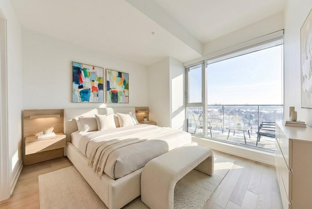 Chambre à coucher - 2807-720 Rue St-Jacques, Montréal (Ville-Marie), QC - Indoor Photo Showing Bedroom