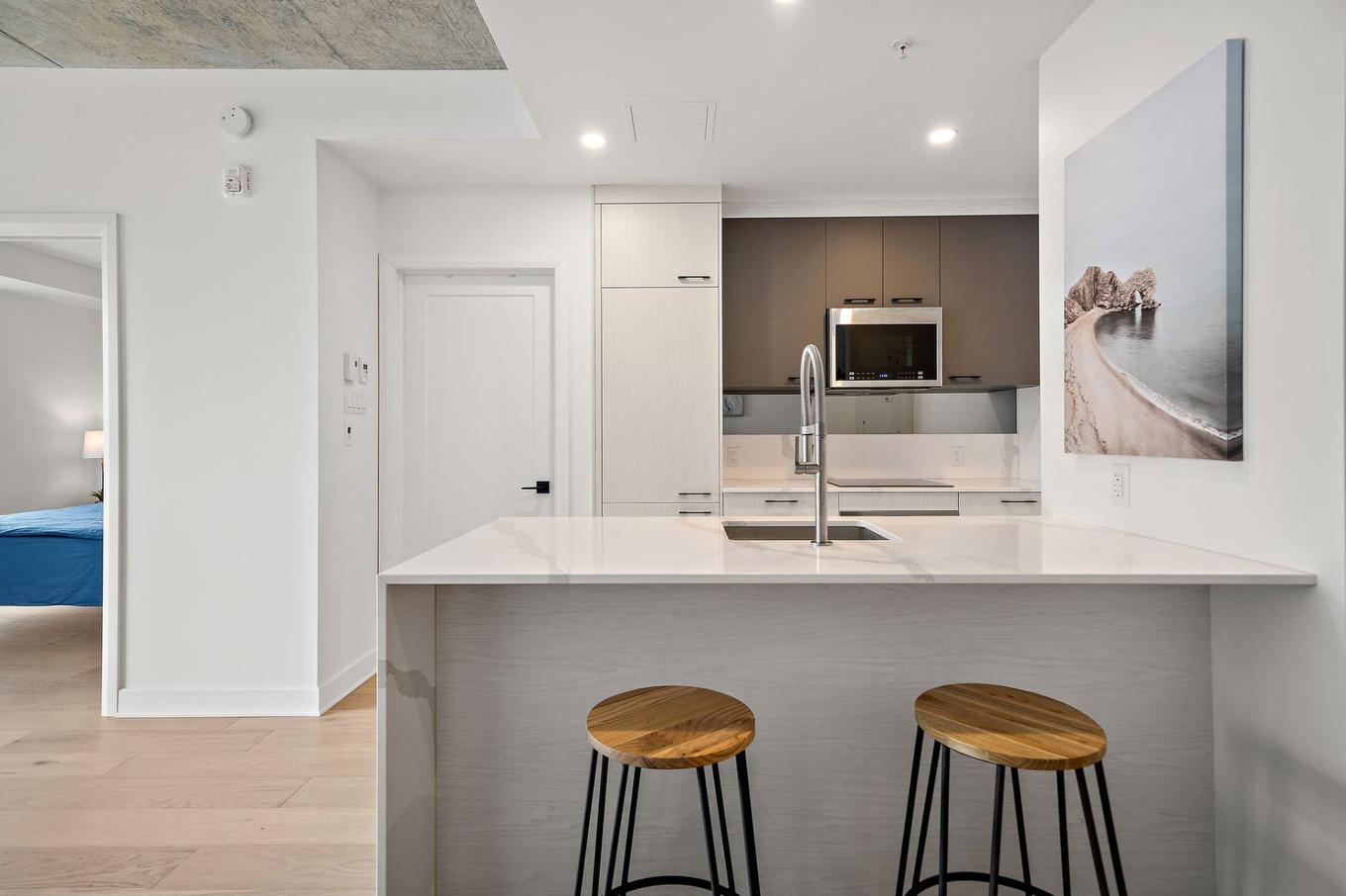 Bar - 615-1575 Rue Gareau, Montréal (Ville-Marie), QC - Indoor Photo Showing Kitchen With Upgraded Kitchen