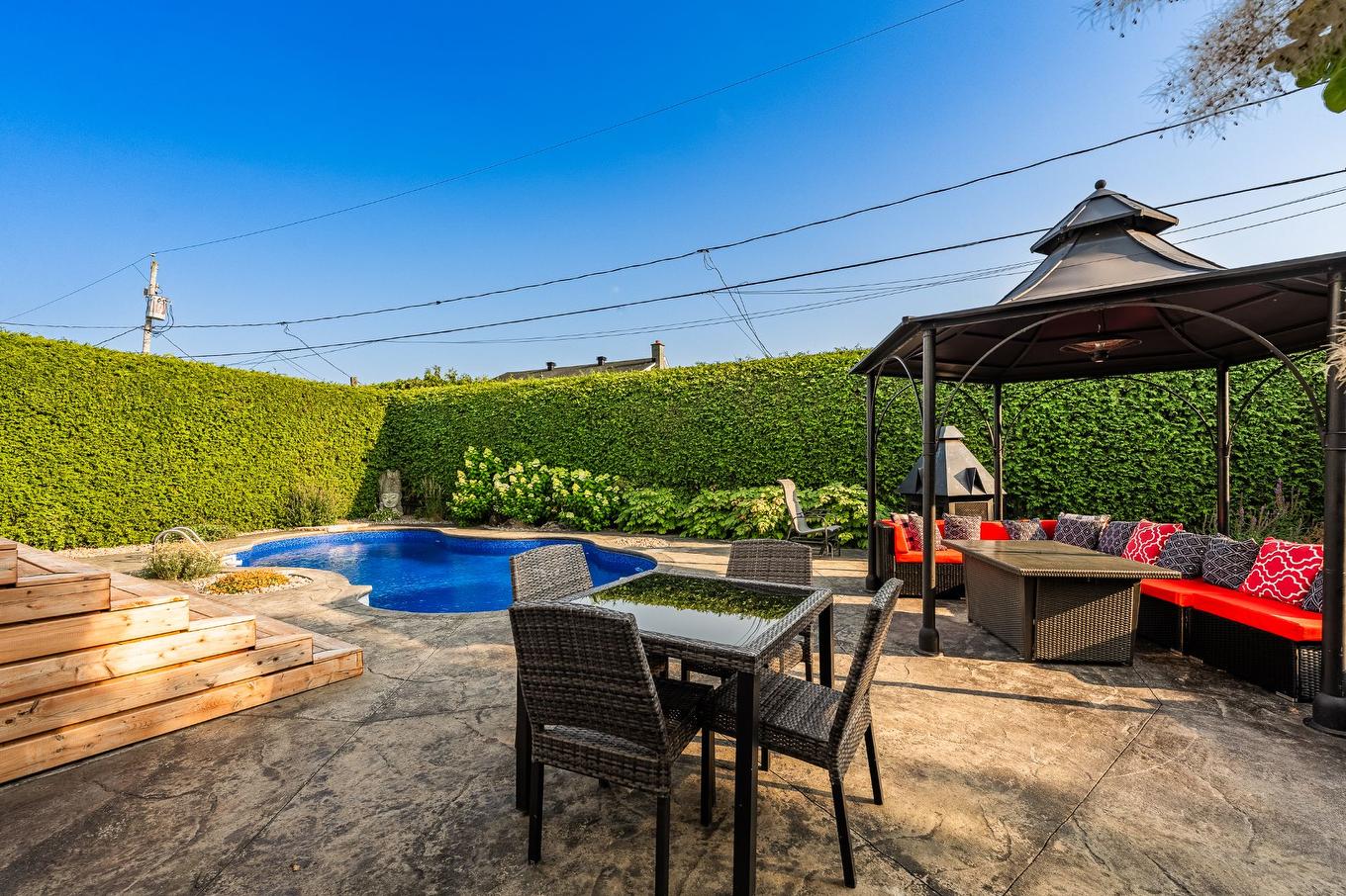 Cour - 15 Rue Besset, Saint-Mathias-Sur-Richelieu, QC - Outdoor With In Ground Pool With Backyard