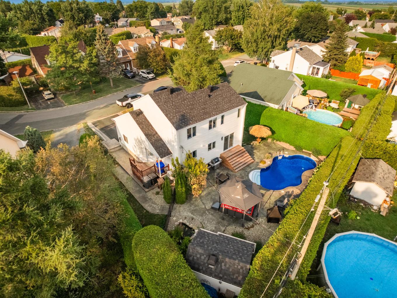 Photo aérienne - 15 Rue Besset, Saint-Mathias-Sur-Richelieu, QC - Outdoor With Above Ground Pool With View