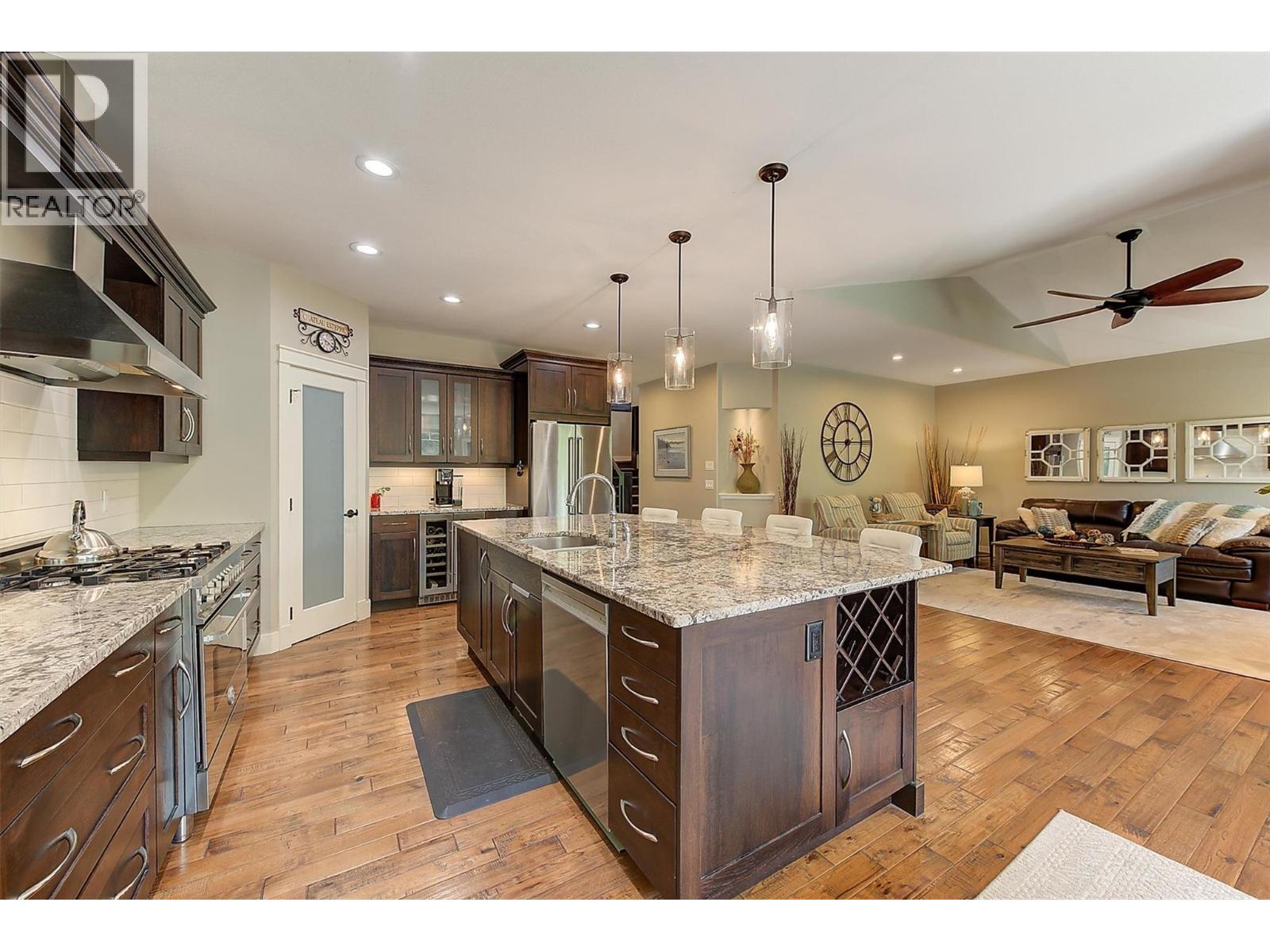 2423 Paramount Drive, West Kelowna, BC - Indoor Photo Showing Kitchen With Stainless Steel Kitchen With Upgraded Kitchen