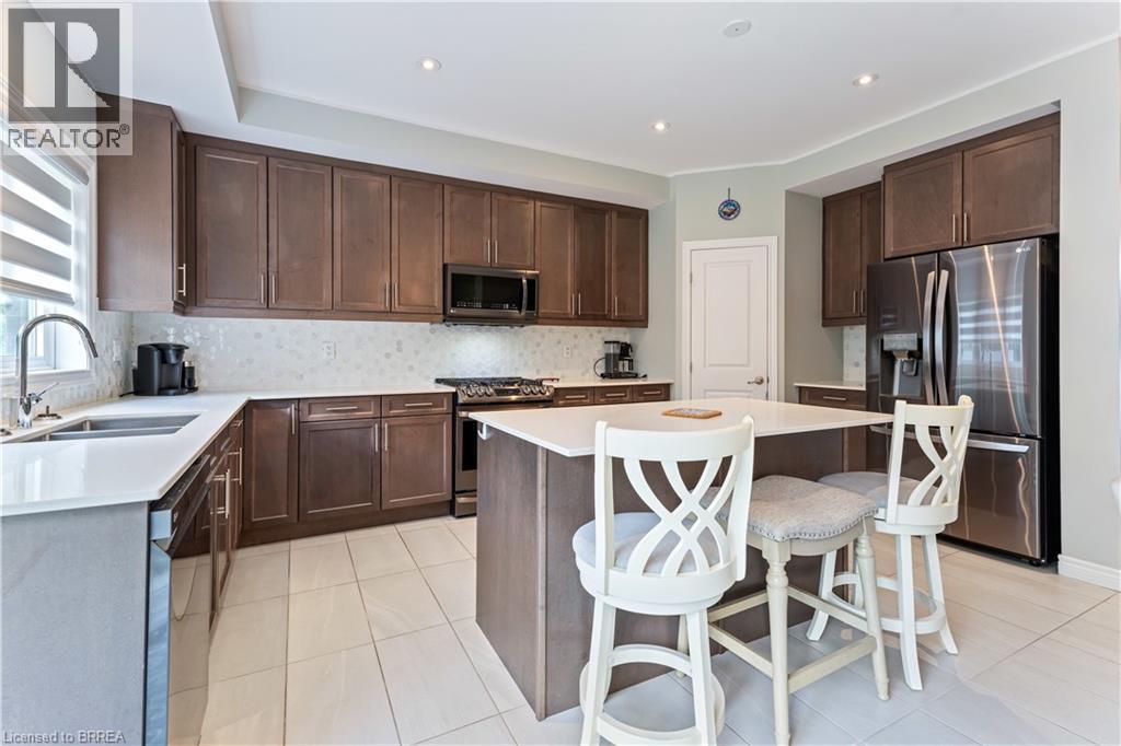 8 Lorne Card Drive, Paris, ON - Indoor Photo Showing Kitchen With Double Sink With Upgraded Kitchen