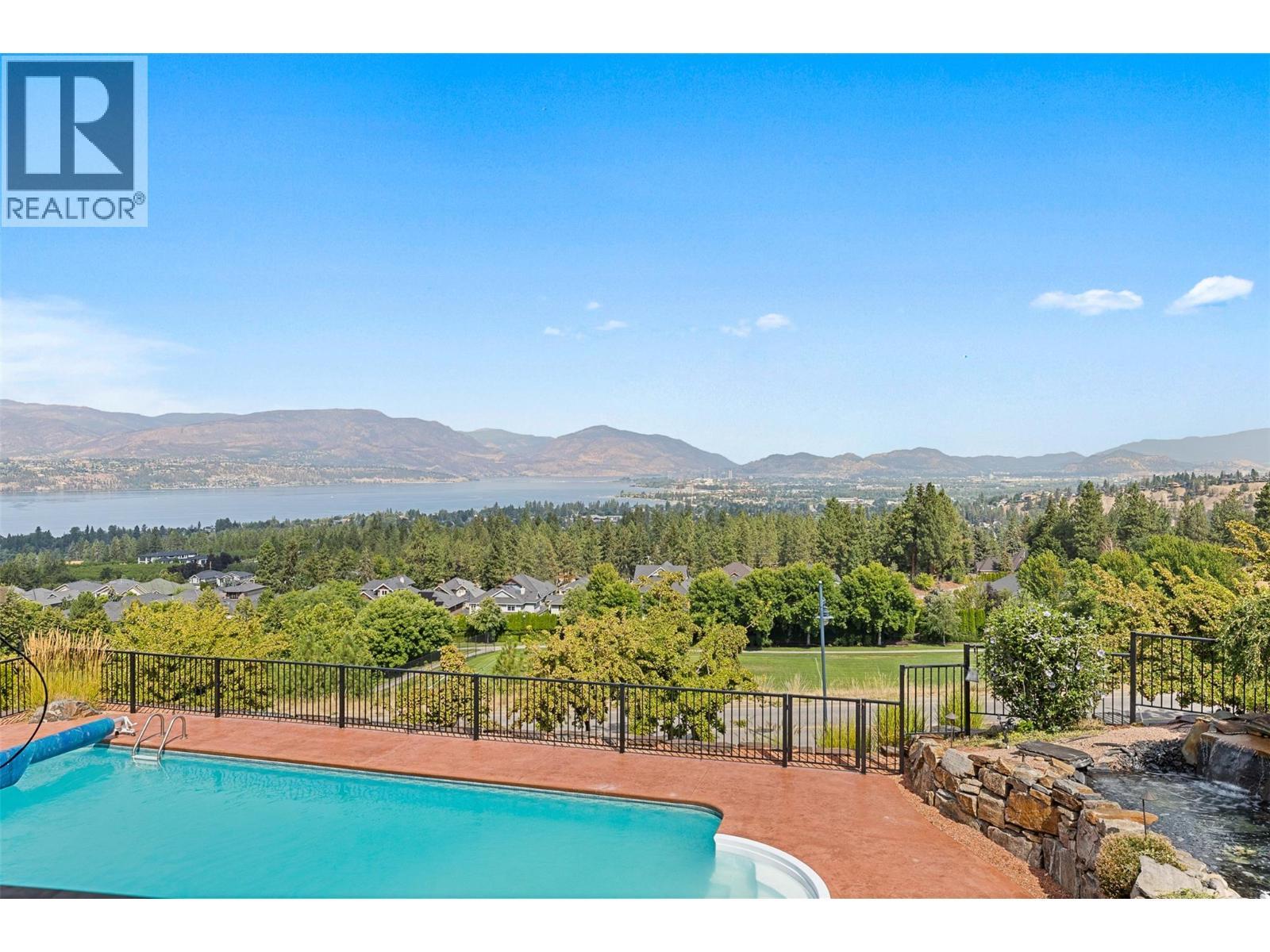 660 Almandine Court, Kelowna, BC - Outdoor With In Ground Pool With View