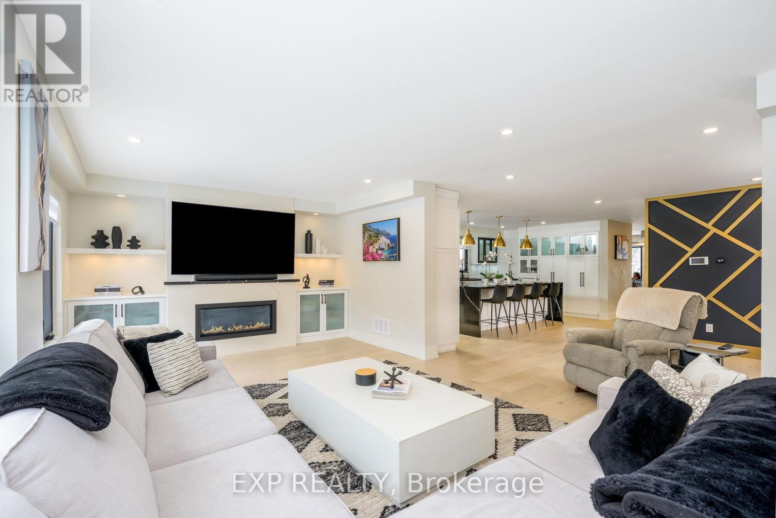 1279 Winterbourne Drive, Oakville, ON - Indoor Photo Showing Living Room With Fireplace