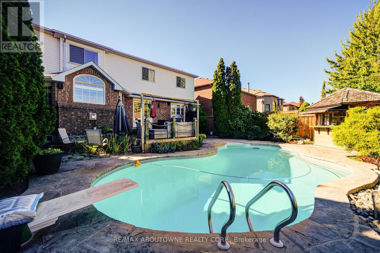 2193 Meadowland Drive, Oakville, ON - Outdoor With In Ground Pool With Deck Patio Veranda