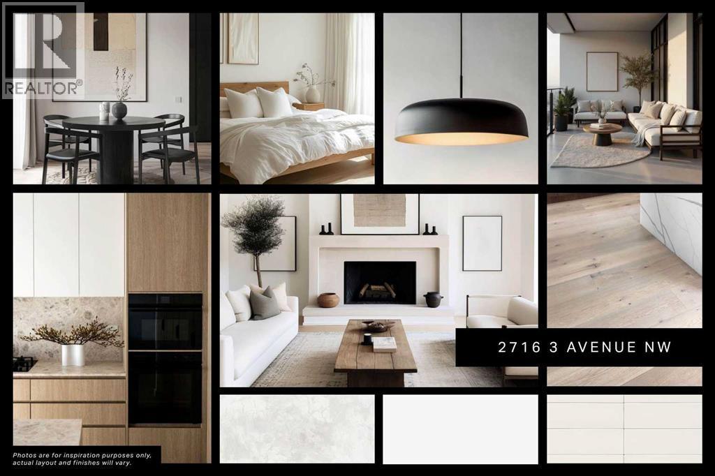 Photos are for inspiration purposed only, actual layouts and finishes will vary - 2716 3 Avenue Nw, Calgary, AB - Indoor With Fireplace