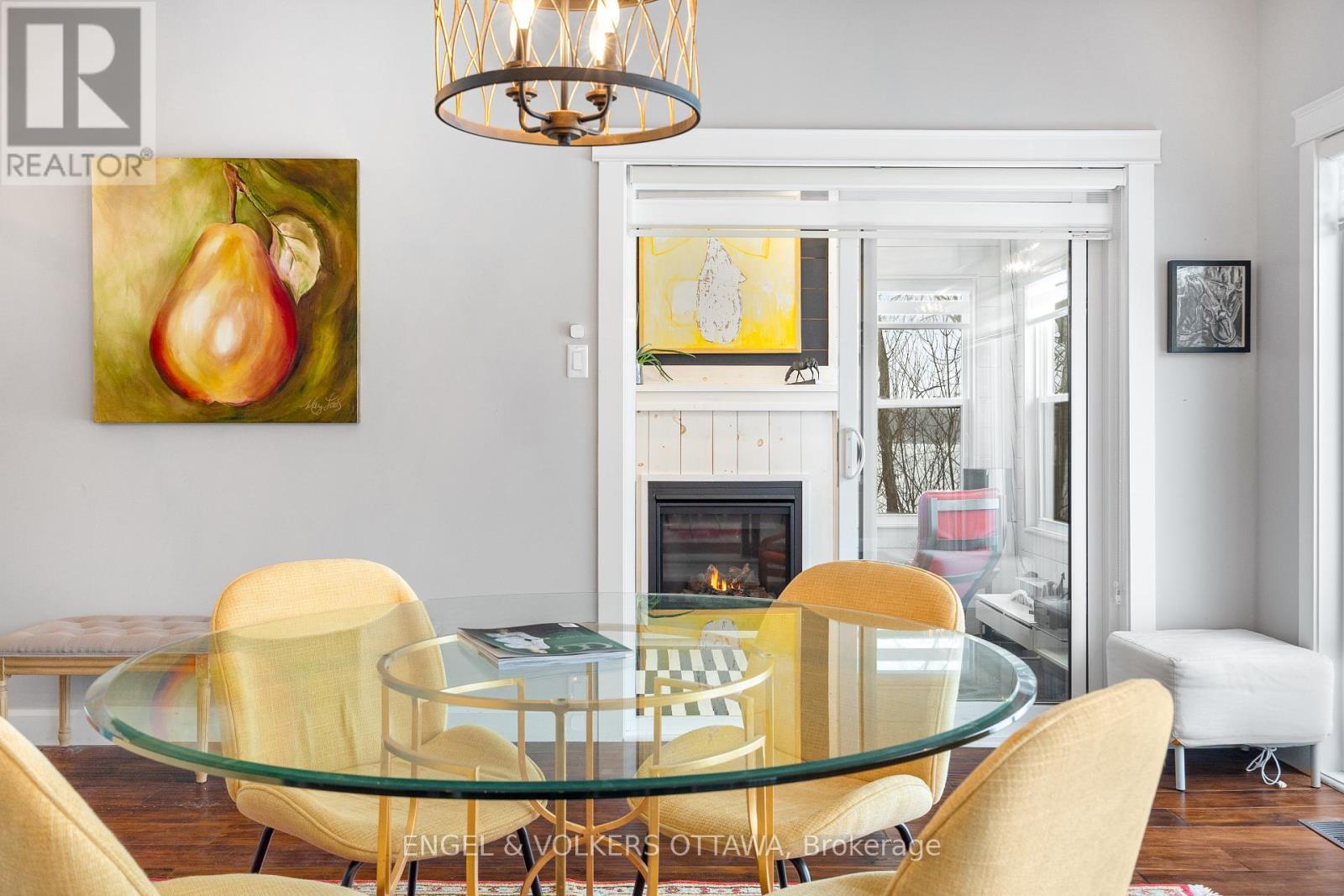 2882 Bay Road, Champlain, ON - Indoor Photo Showing Dining Room With Fireplace