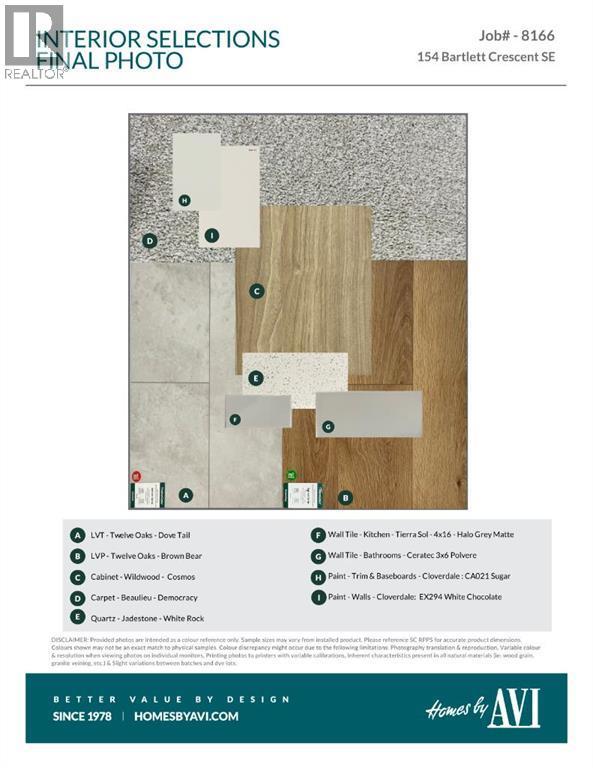 Interior Selections - 154 Bartlett Crescent Se, Calgary, AB - Other