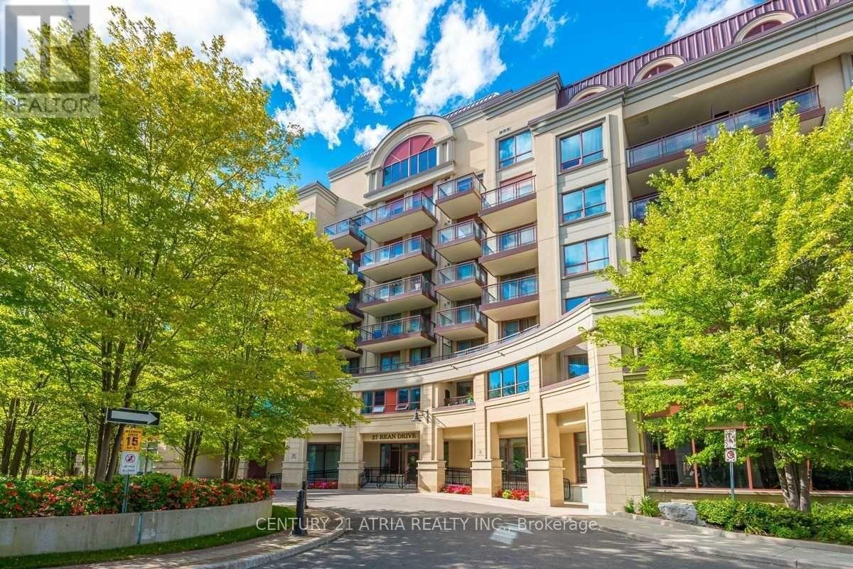 405 - 27 Rean Drive, Toronto, ON - Outdoor With Balcony With Facade