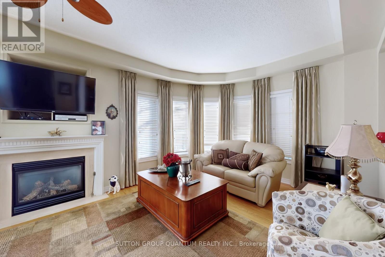1238 Agram Drive, Oakville, ON - Indoor Photo Showing Living Room With Fireplace