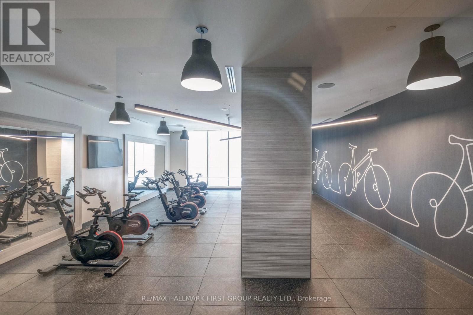 Spin Room - 202 - 2545 Simcoe Street N, Oshawa (Windfields), ON - Indoor Photo Showing Gym Room