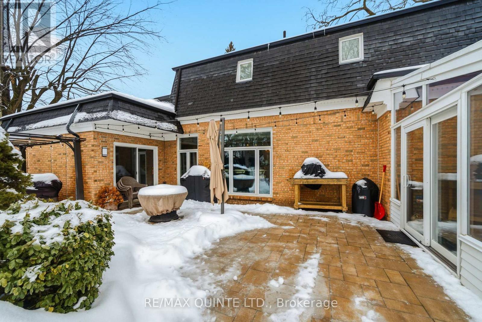 Patio access from solarium and dining room. - 22 Forest Hill Crescent, Belleville (Belleville Ward), ON - Outdoor With Deck Patio Veranda
