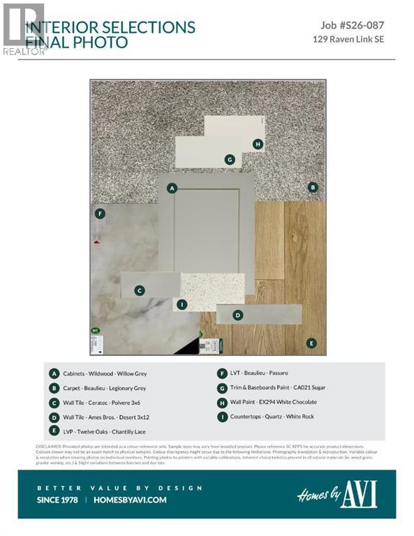 Interior Selections - 129 Raven Link Se, Calgary, AB - Other