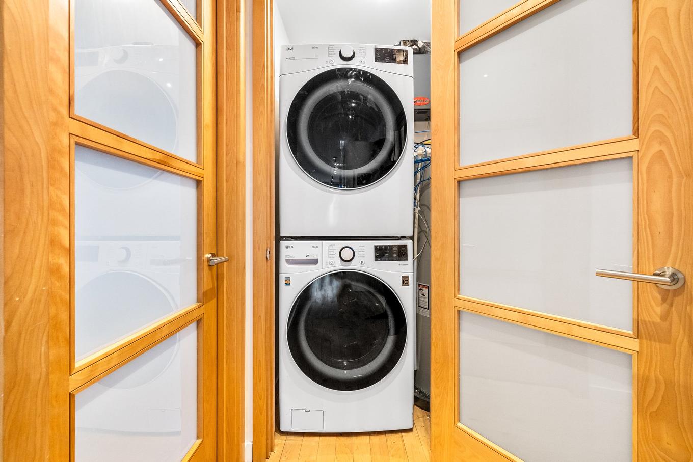 Salle de lavage - 3-3741 Rue St-Ambroise, Montréal (Le Sud-Ouest), QC - Indoor Photo Showing Laundry Room