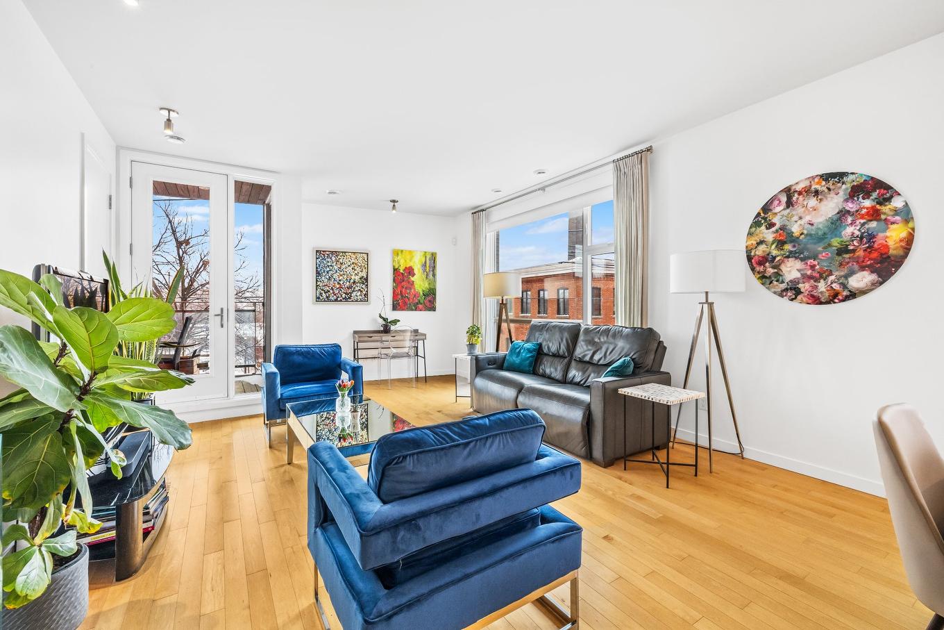 Salon - 3-3741 Rue St-Ambroise, Montréal (Le Sud-Ouest), QC - Indoor Photo Showing Living Room