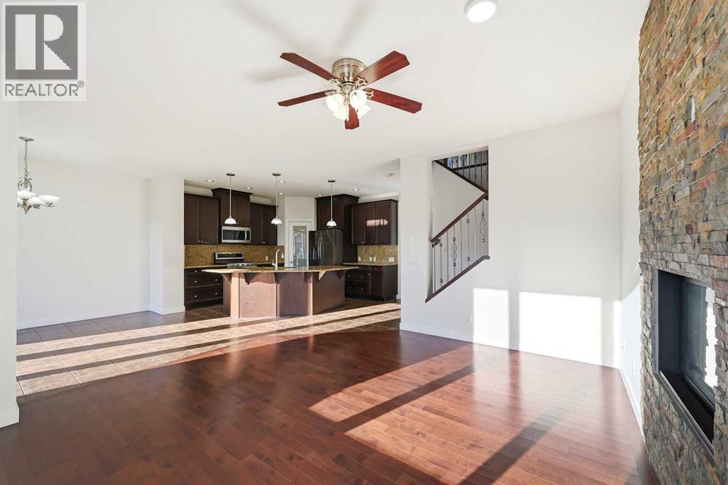 59 Redstone Park Ne, Calgary, AB - Indoor With Fireplace