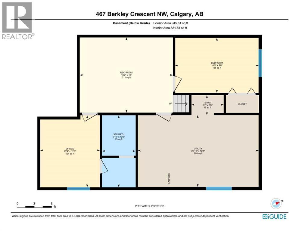 Fully Finished Basement Layout - 467 Berkley Crescent Nw, Calgary, AB - Other