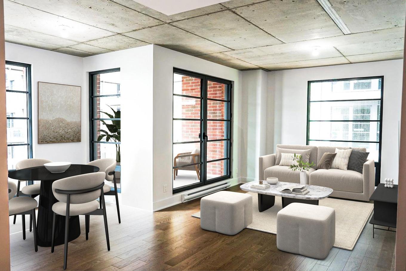 Living room - 409-1320 Rue Olier, Montréal (Le Sud-Ouest), QC - Indoor