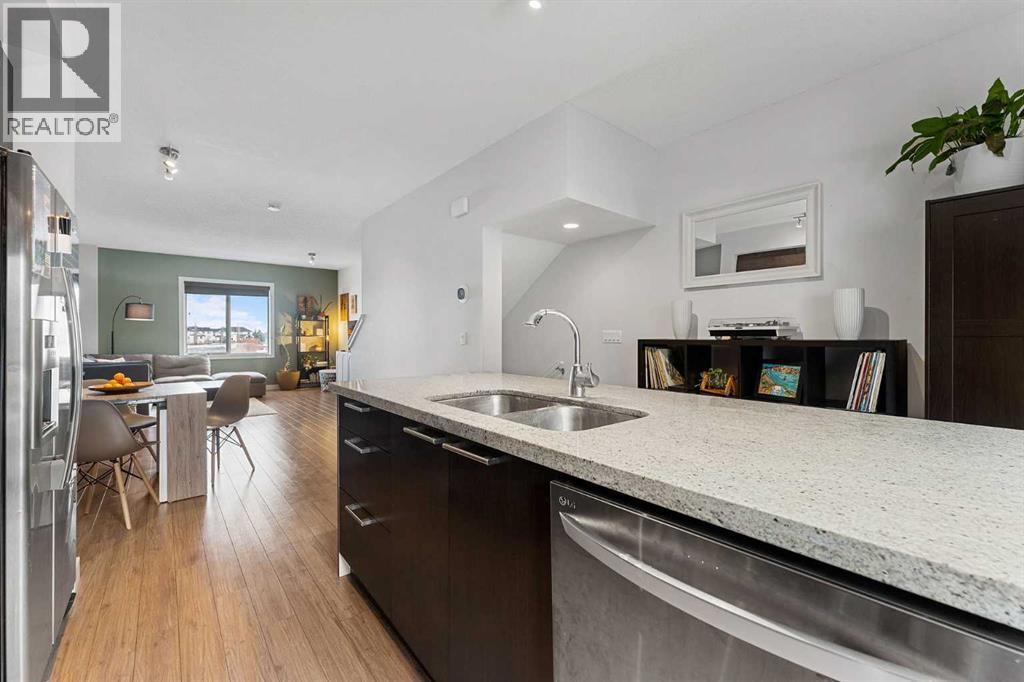 39 Silverado Way Sw, Calgary, AB - Indoor Photo Showing Kitchen With Double Sink