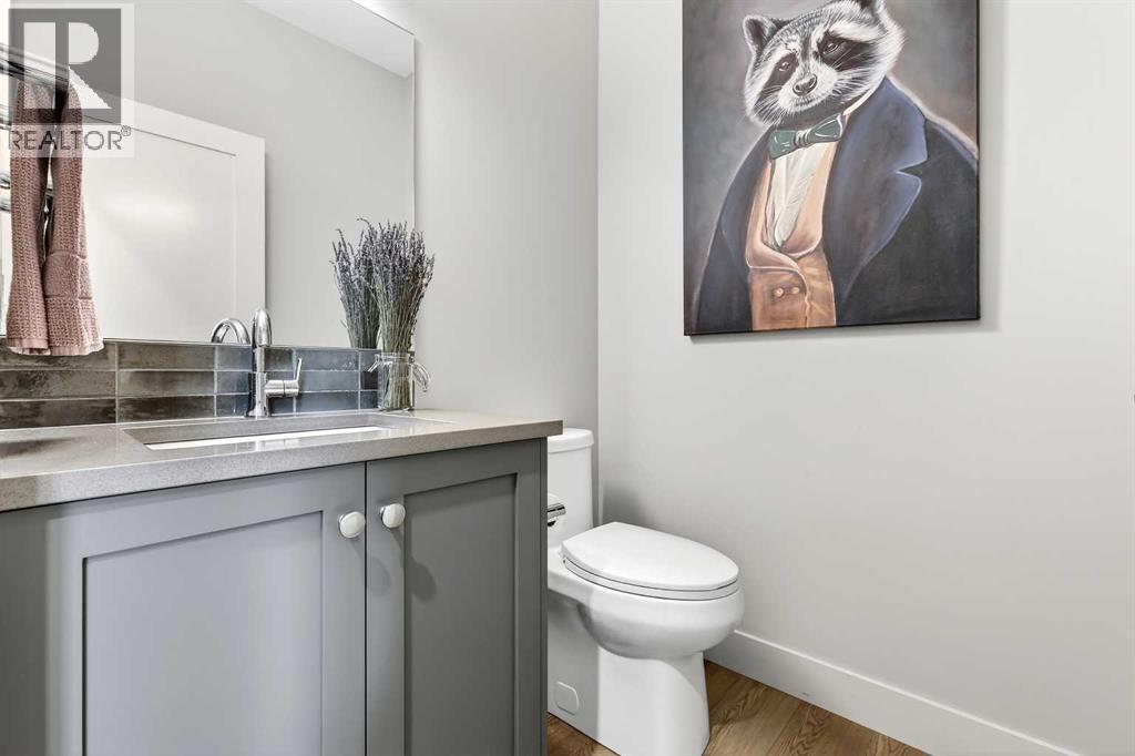 Powder Room - 24 Napoleon Meadows Way, Innisfail, AB - Indoor Photo Showing Bathroom