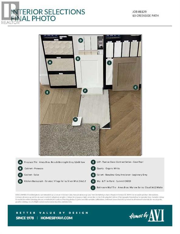 Interior Selections - 63 Creekside Path Sw, Calgary, AB - Other