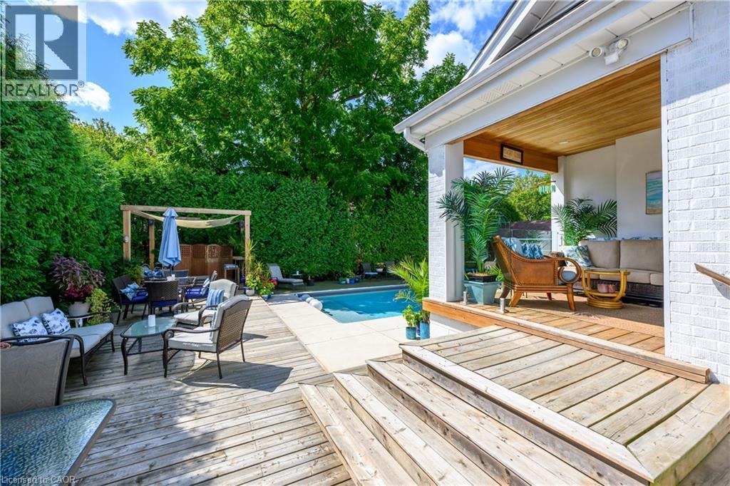 912 Boothman Avenue, Burlington, ON - Outdoor With In Ground Pool With Deck Patio Veranda With Exterior