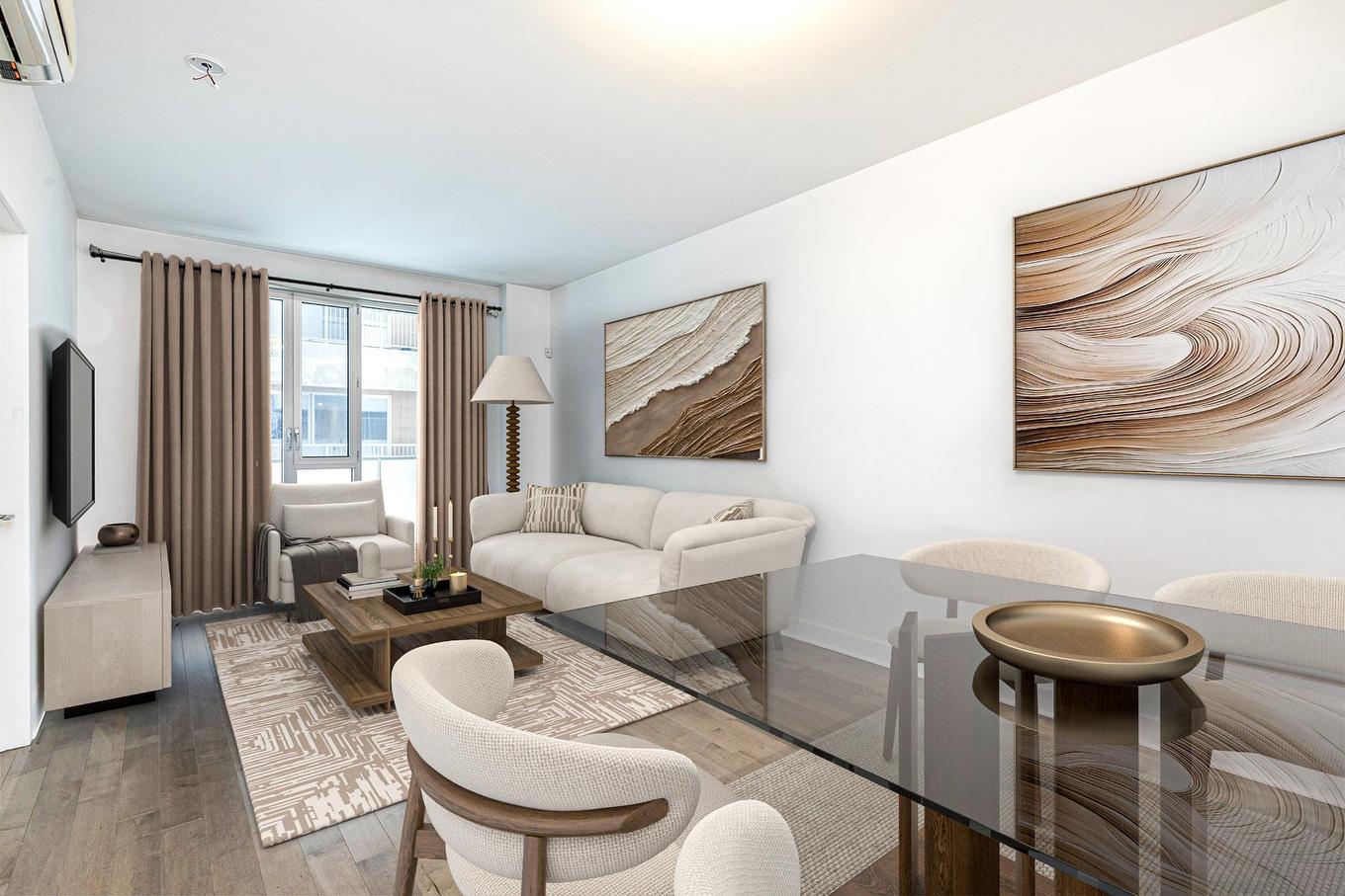 Salle à manger - 405-4959 Rue Jean-Talon O., Montréal (Côte-Des-Neiges/Notre-Dame-De-Grâce), QC - Indoor Photo Showing Living Room