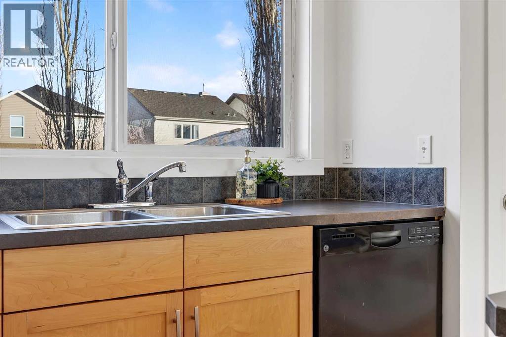 109 Copperstone Grove Se, Calgary, AB - Indoor Photo Showing Kitchen With Double Sink