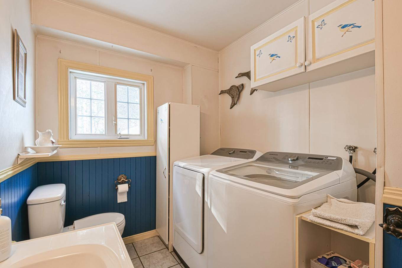 Powder room - 10 Av. David, Saint-Sauveur, QC - Indoor Photo Showing Laundry Room
