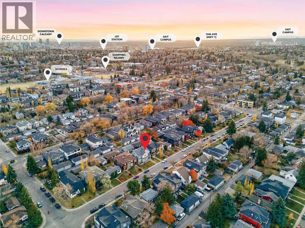 Aerial Photo - Location - 417 29 Avenue Nw, Calgary, AB - Outdoor With View