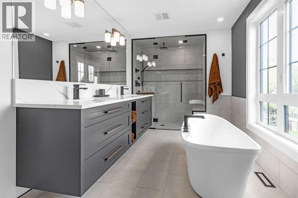 PRIMARY BEDROOM ENSUITE - 340 West Chestermere Drive, Chestermere, AB - Indoor Photo Showing Bathroom