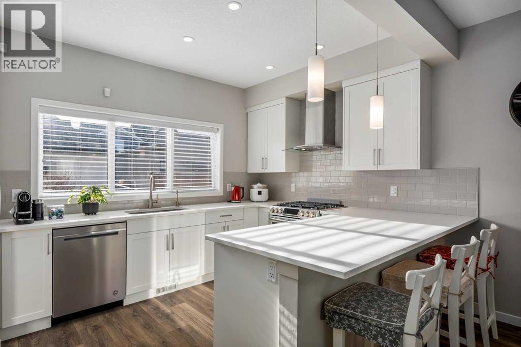 63 Masters Crescent Se, Calgary, AB - Indoor Photo Showing Kitchen With Stainless Steel Kitchen With Upgraded Kitchen