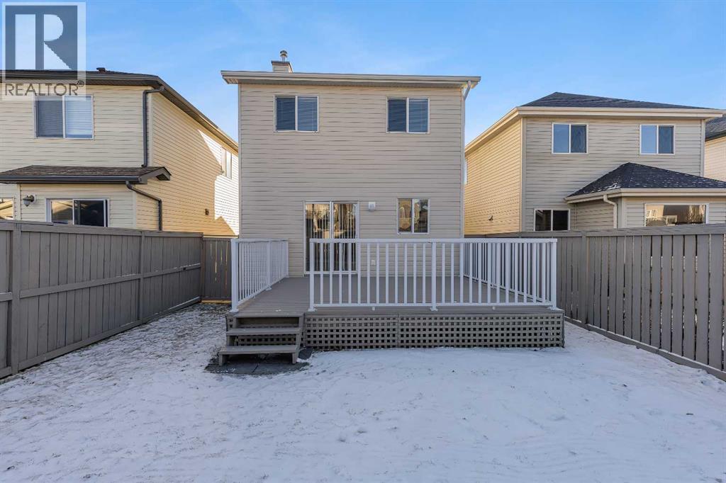 Large Deck with New Paint - 183 Covepark Way Ne, Calgary, AB - Outdoor With Deck Patio Veranda With Exterior