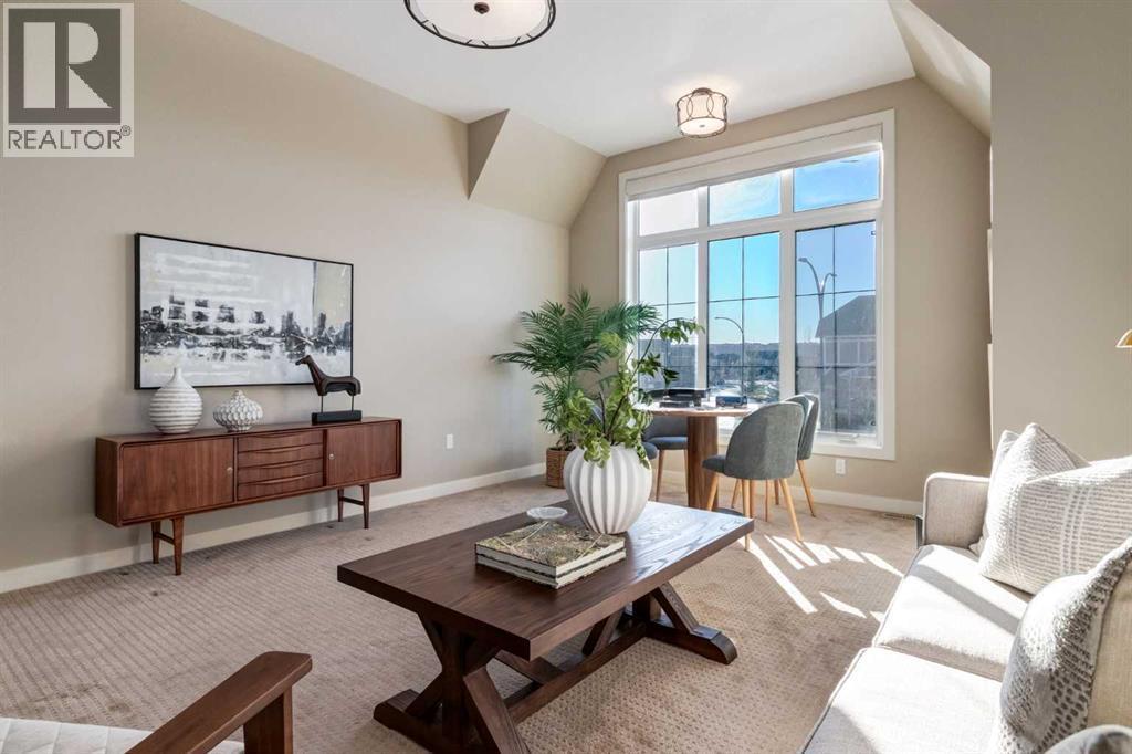 687 Cranston Avenue Se, Calgary, AB - Indoor Photo Showing Living Room