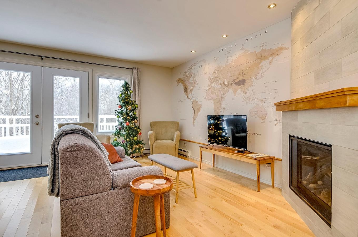 Salon - 302-556 Ch. Réal, Sutton, QC - Indoor Photo Showing Living Room With Fireplace