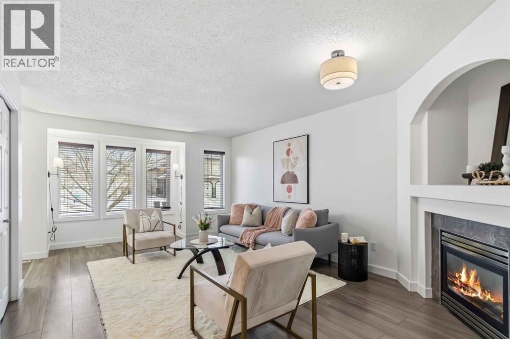 250 Fox Crescent, Fort Mcmurray, AB - Indoor Photo Showing Living Room With Fireplace