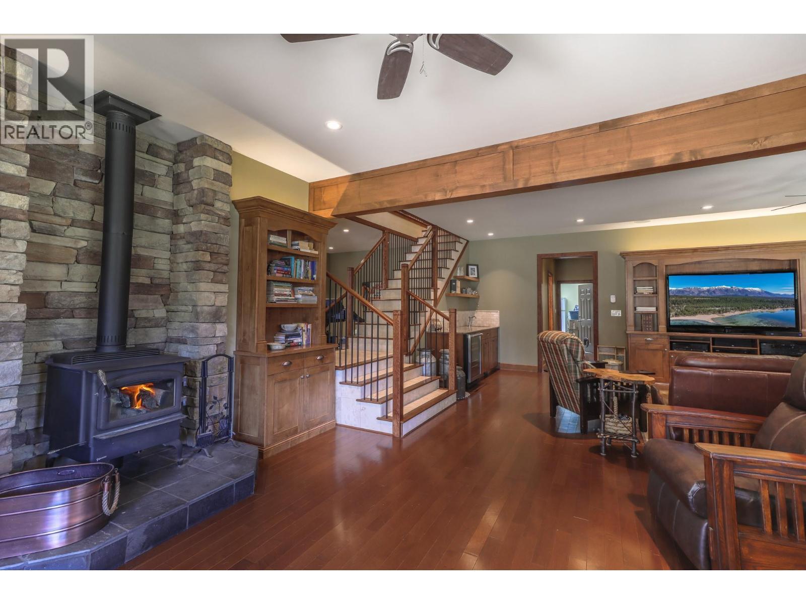 6308 Ash Road, Wasa, BC - Indoor With Fireplace