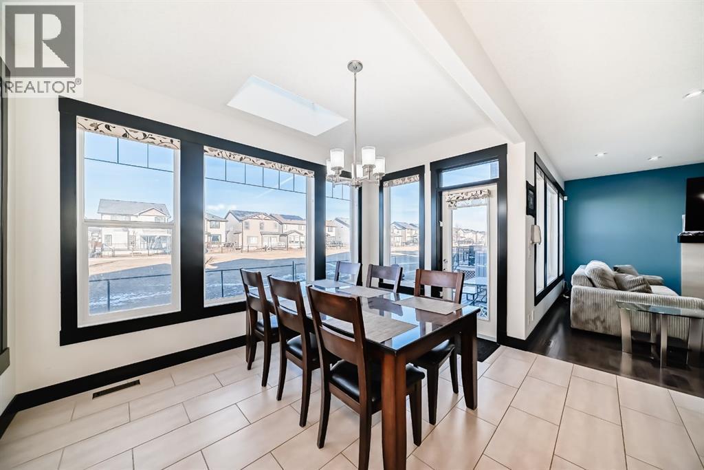 Skylight! - 16 Skyview Shores Gardens Ne, Calgary, AB - Indoor Photo Showing Dining Room
