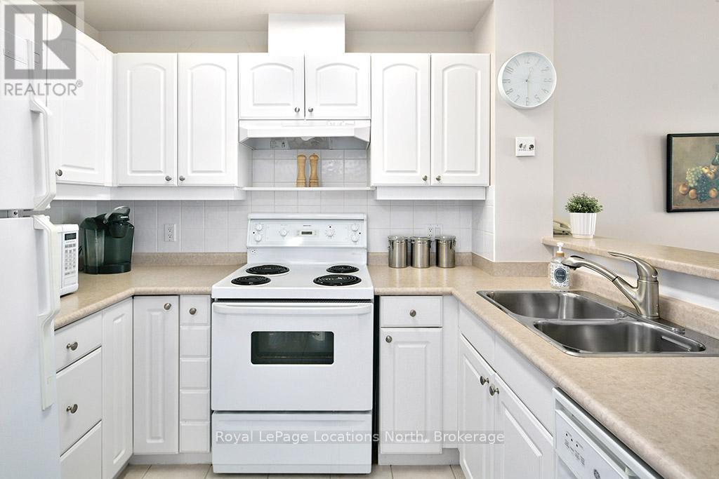 402 - 34 Bayfield Street, Meaford, ON - Indoor Photo Showing Kitchen With Double Sink