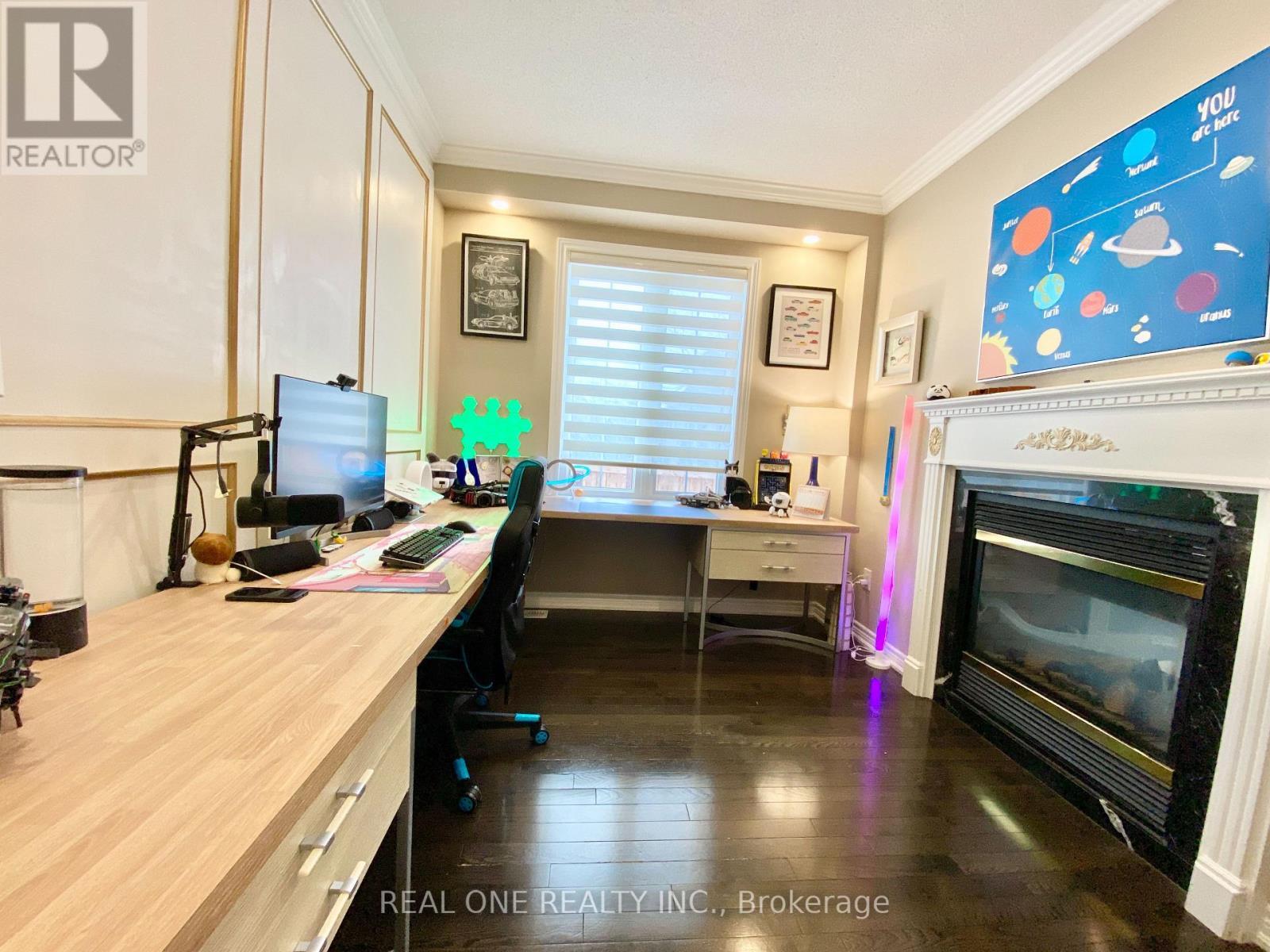 238 Nautical Boulevard, Oakville, ON - Indoor Photo Showing Office With Fireplace