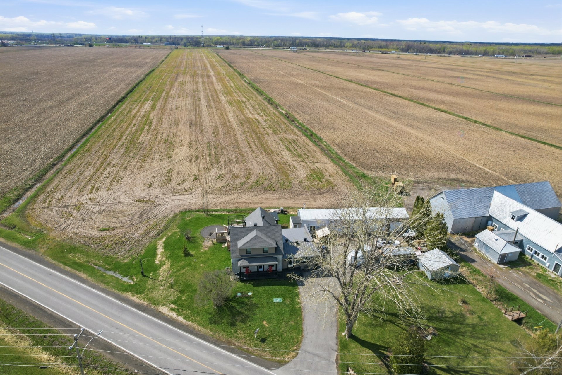 Photo aérienne - 671 Rg St-Régis N., Saint-Constant, QC - Outdoor With View
