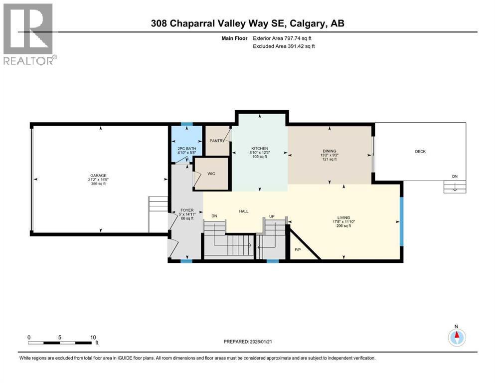 Main level floorplan - 308 Chaparral Valley Way Se, Calgary, AB - Other