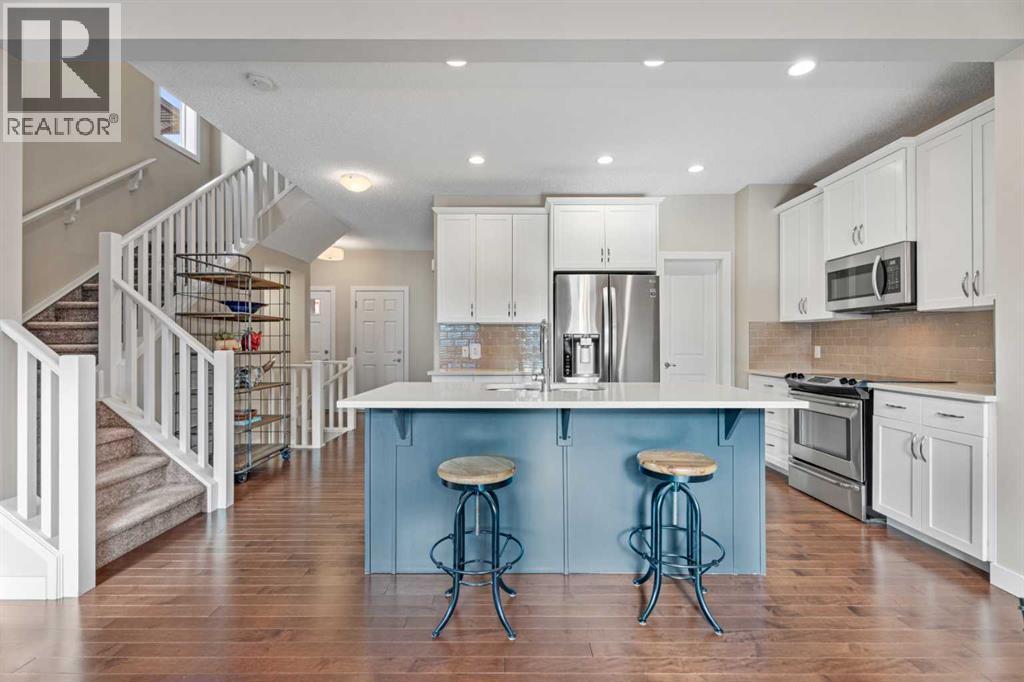 Stainless steel appliances - 308 Chaparral Valley Way Se, Calgary, AB - Indoor Photo Showing Kitchen With Stainless Steel Kitchen With Upgraded Kitchen
