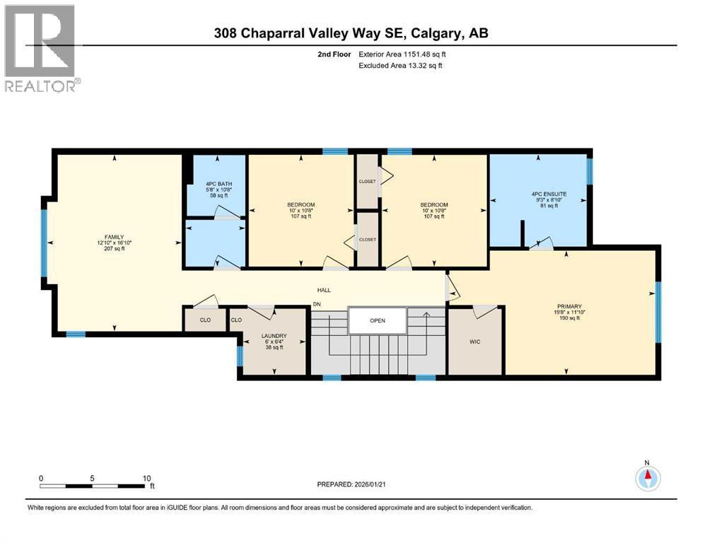 Second level floorplan - 308 Chaparral Valley Way Se, Calgary, AB - Other