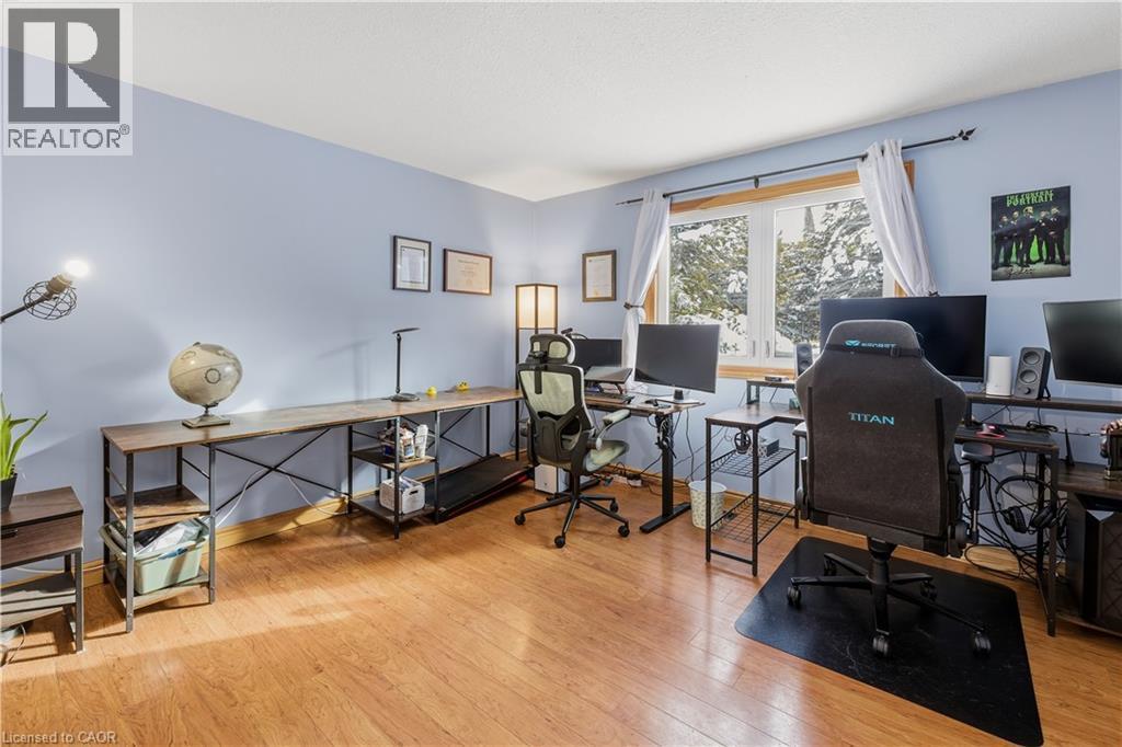 Office area featuring light wood-type flooring and baseboards - 230 Saugeen Street, Grey Highlands, ON - Indoor Photo Showing Office
