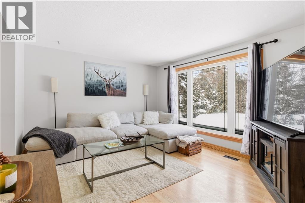 Living room with light wood finished floors and baseboards - 230 Saugeen Street, Grey Highlands, ON - Indoor Photo Showing Living Room