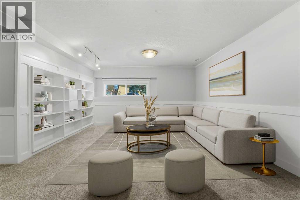 Basement family room - 4 Pardue Close, Red Deer, AB - Indoor Photo Showing Living Room